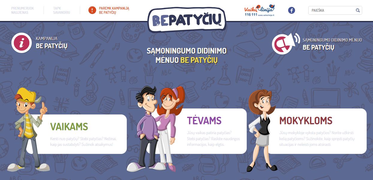 parama vaikų linija